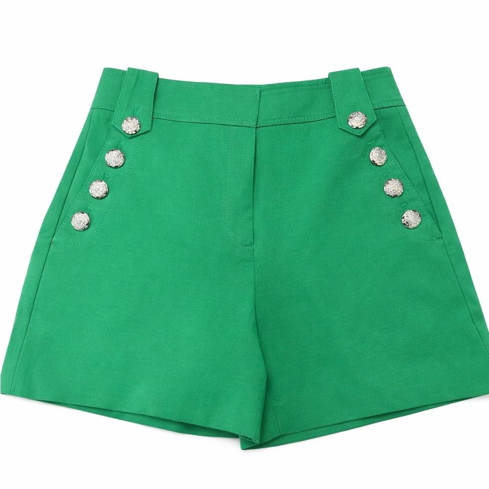 White House Black Market Green High Waist Shorts